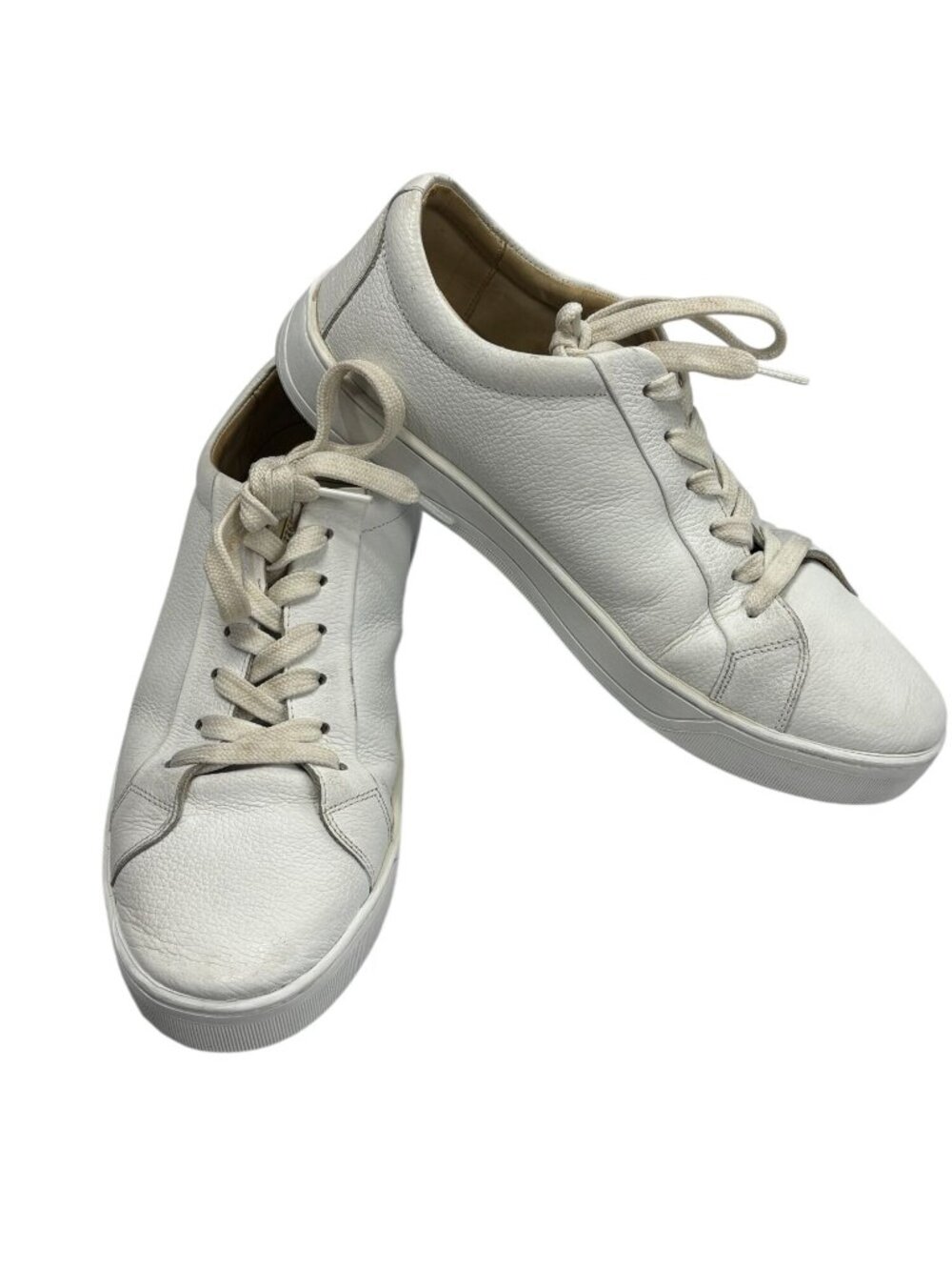 Mercanti Fiorentini White Leather Sneakers Mens Size 8M Casual Lace-Up